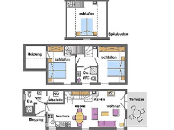 Grundriss Ferienhaus in Born